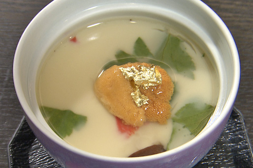 雲丹の冷製茶碗蒸しの画像